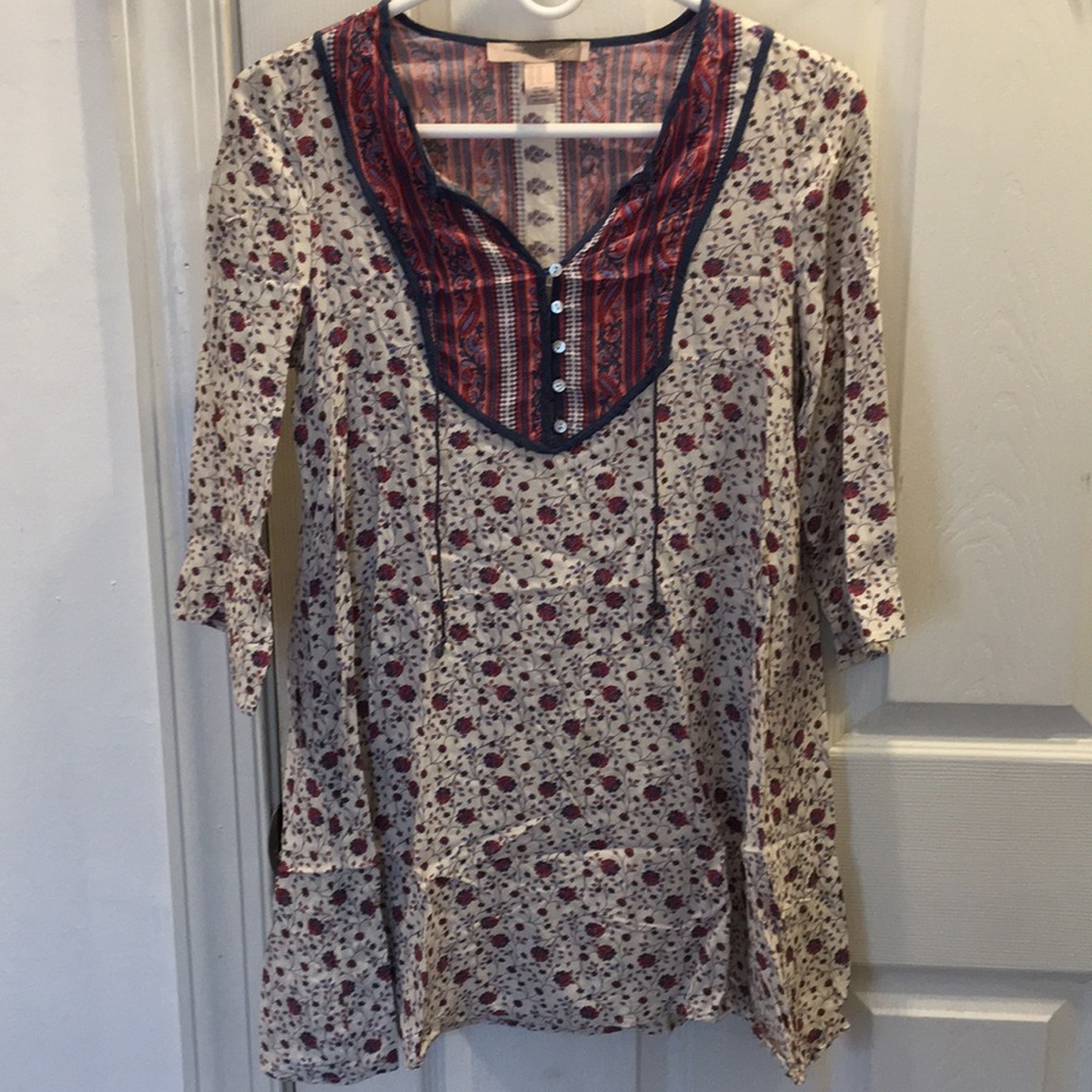 Floral peasant dress/tunic